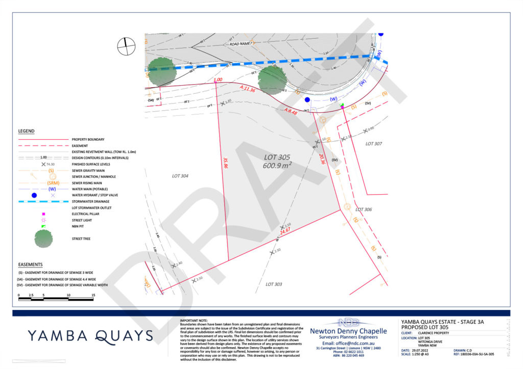 LOT 305 SOLD! Yamba Quays