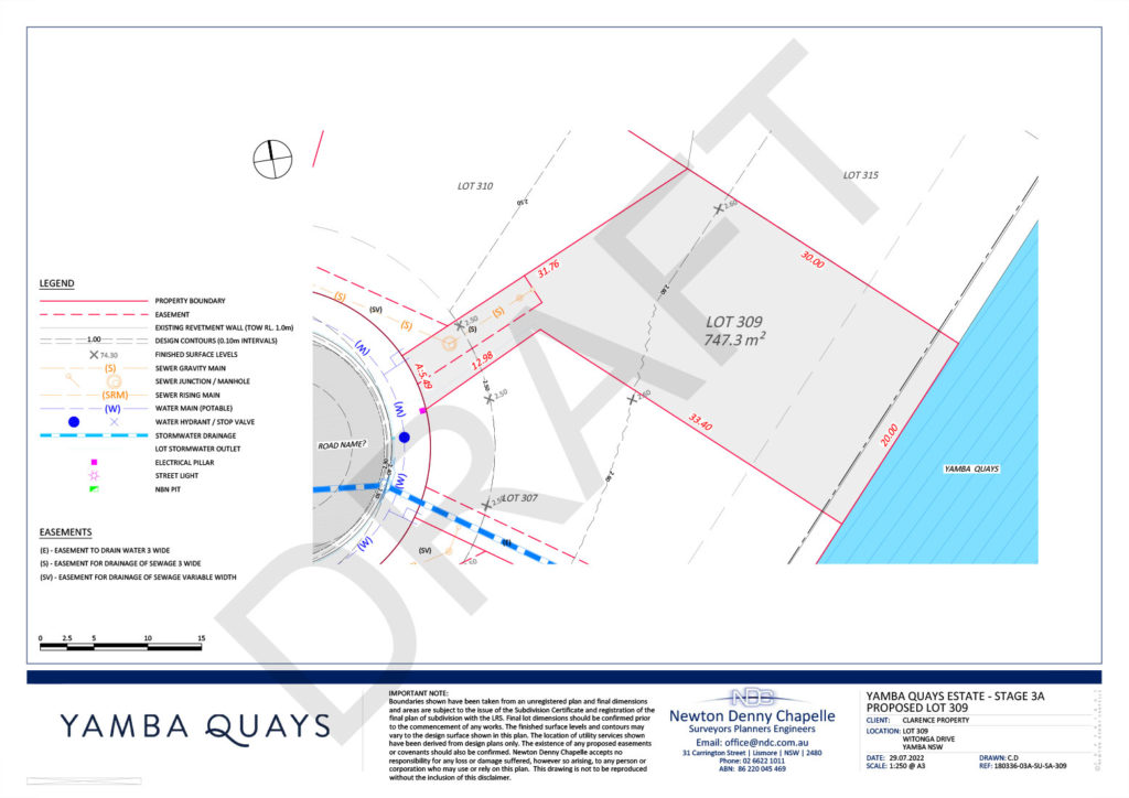 LOT 309 SOLD! Yamba Quays