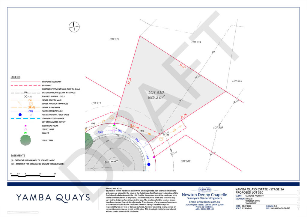 LOT 310 SOLD! Yamba Quays